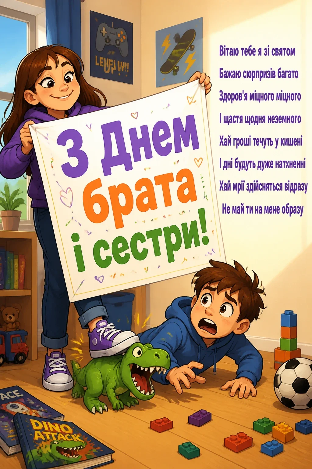 привітання з днем брата і сестри