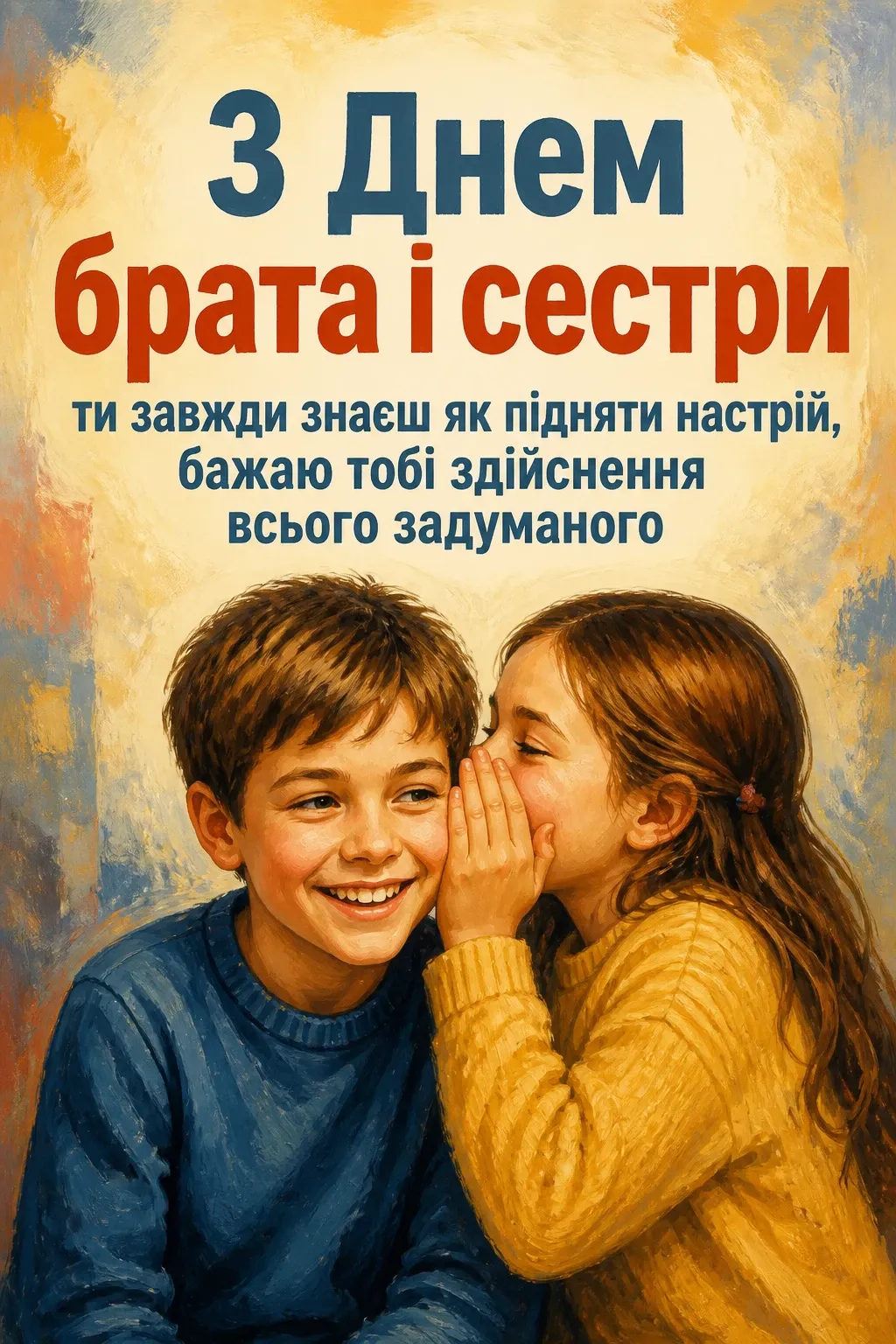 привітання з днем брата і сестри