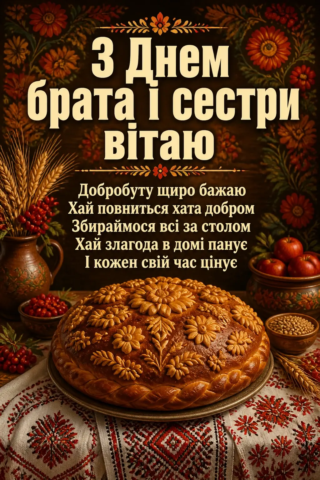привітання з днем брата і сестри